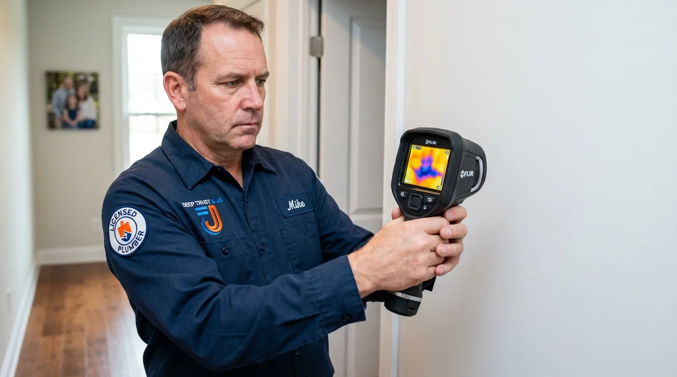 Thermal imaging leak detection by Johns Plumbing LLC in Southbury